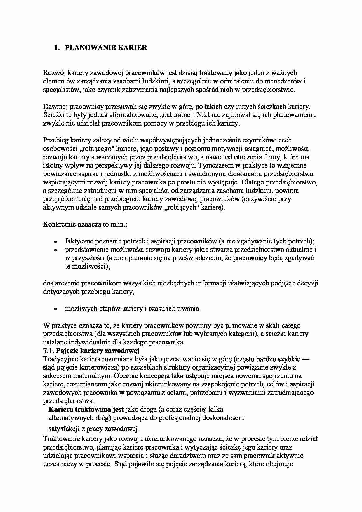 PLANOWANIE KARIER - strona 1