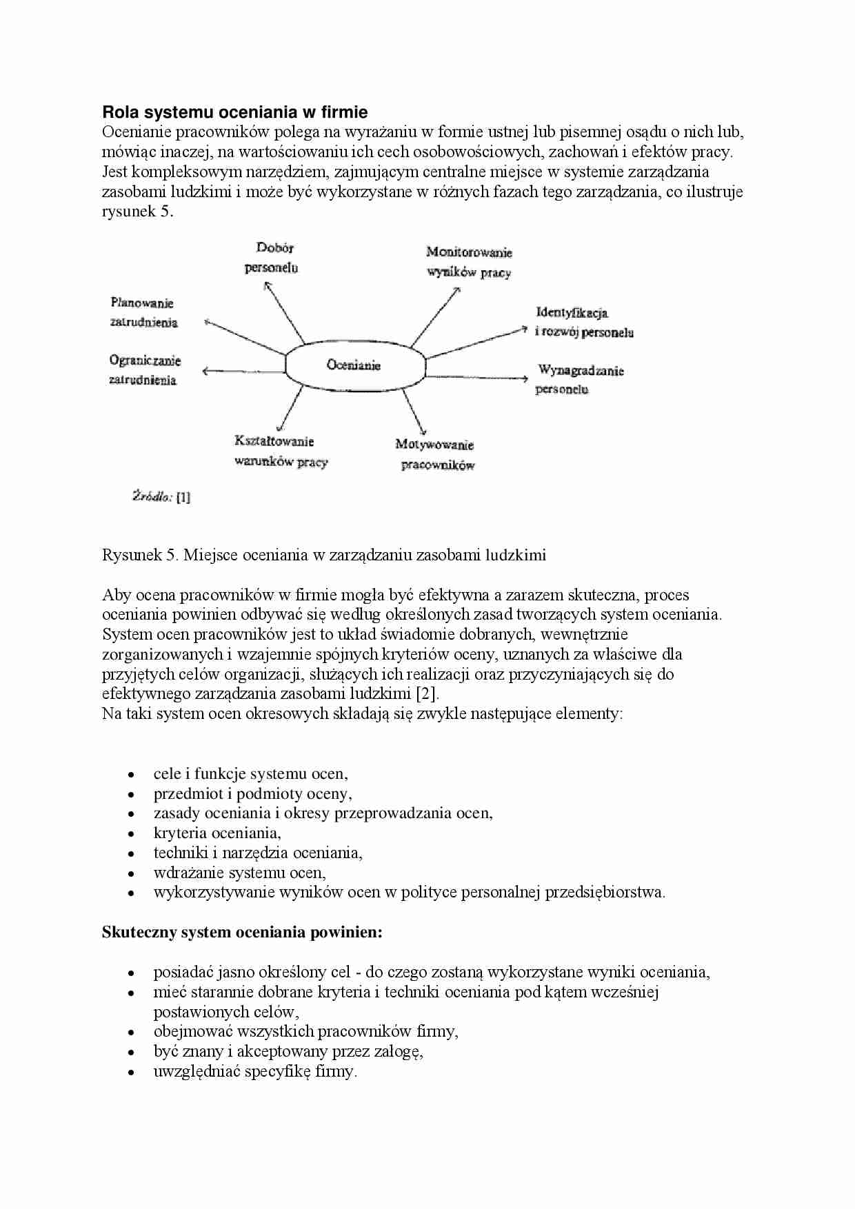 Rola systemu oceniania w firmie - strona 1