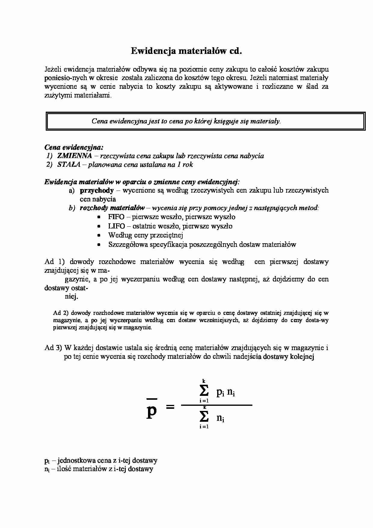 Ewidencja materiałów cd - strona 1