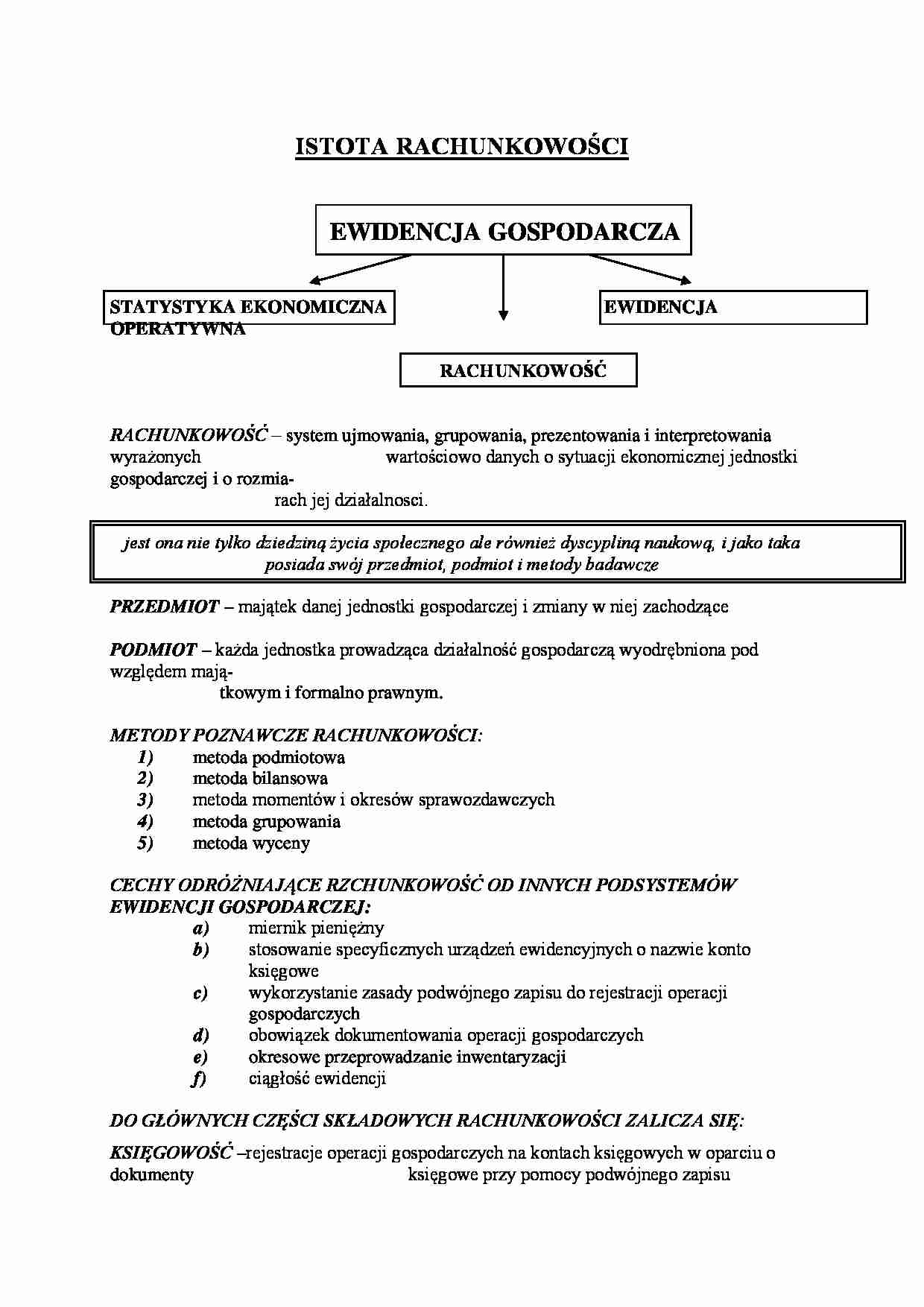 ISTOTA RACHUNKOWOŚCI - strona 1
