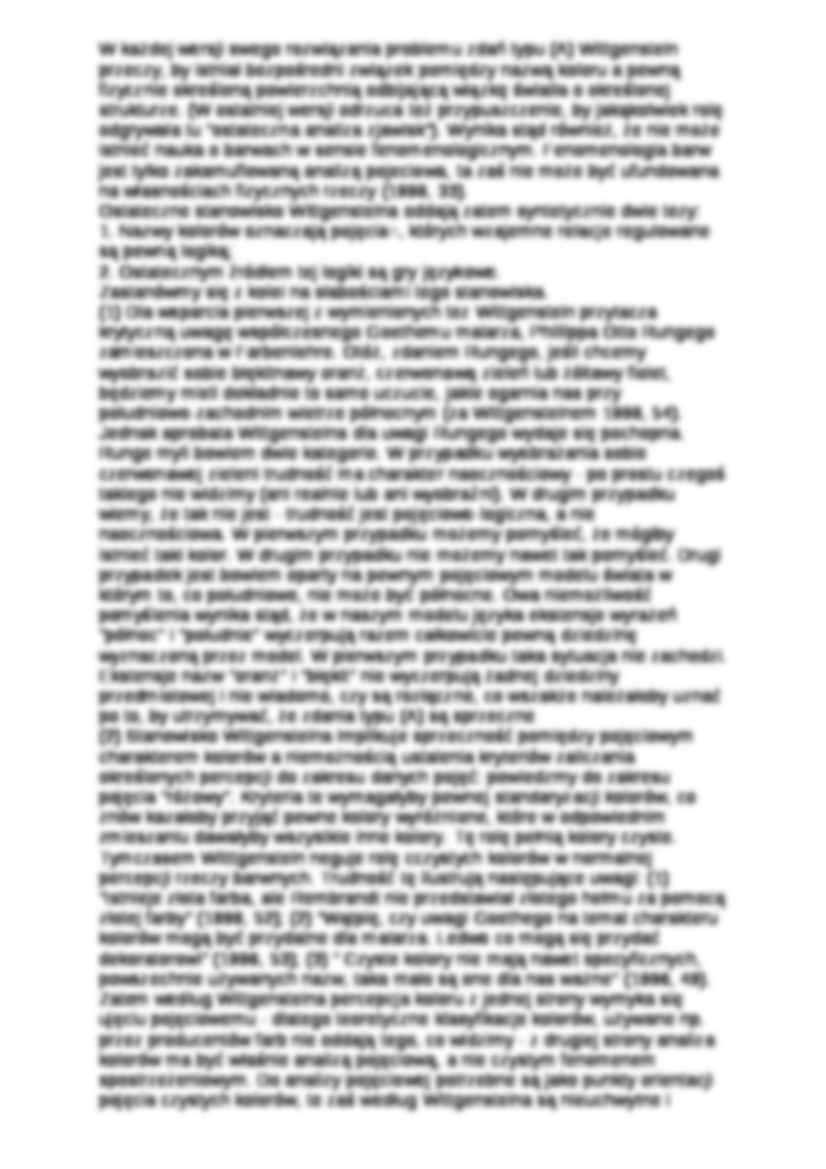 Logiczno-językowa teoria kolorów Wittgensteina - strona 2
