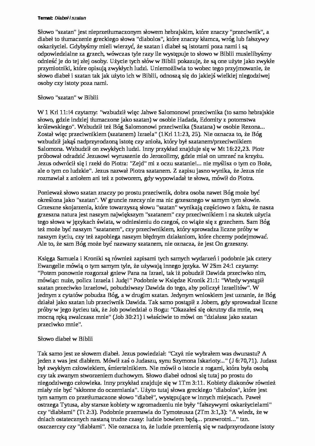 Diabeł i szatan - strona 1