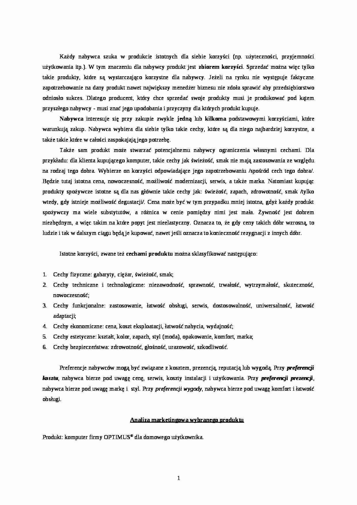 Produkt- opracowanie - strona 1