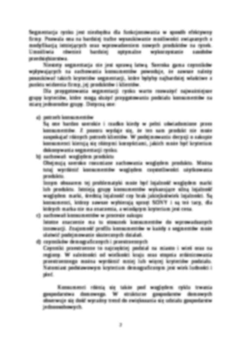 Segmentacja rynku- opracowanie - strona 2