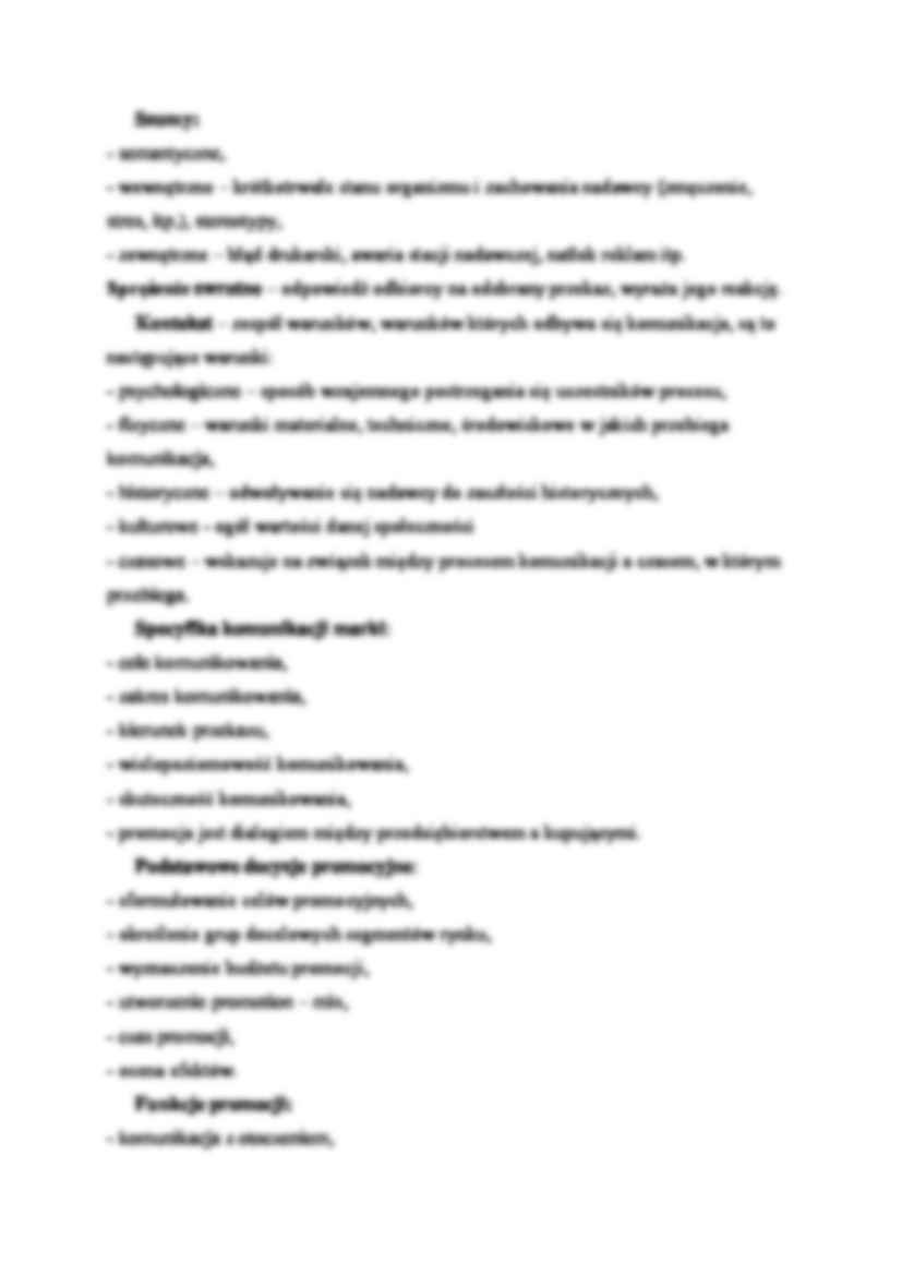 Komunikacja. Zarządzanie promocją- opracowanie - strona 2