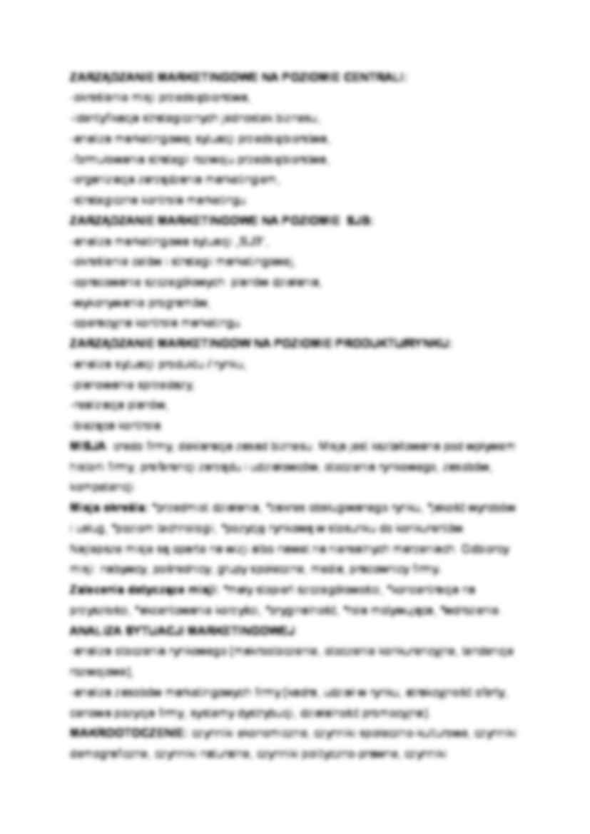 Koncepcja prowadzenia dzialań marketingowych- opracowanie - strona 2