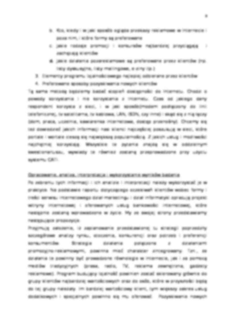 Program badań marketingowych dla banku- opracowanie - strona 3
