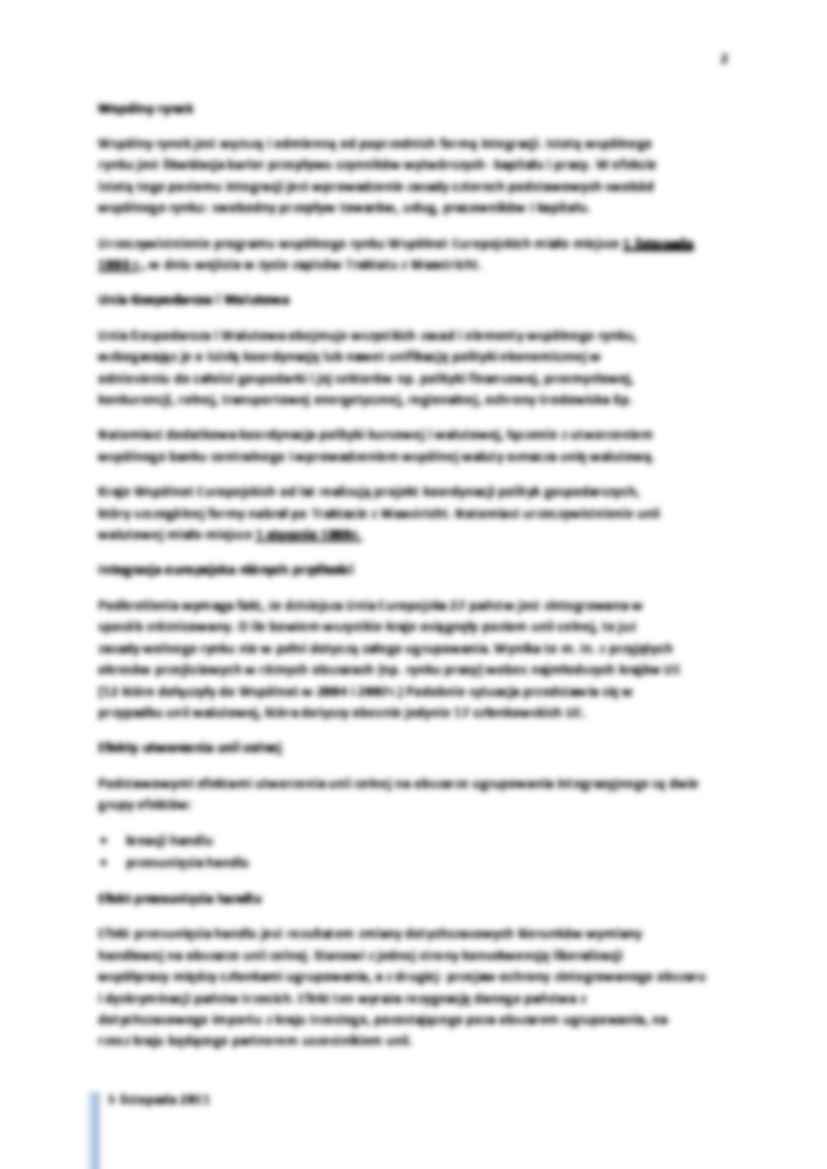 Organizacja Rynku w UE- opracowanie - strona 2
