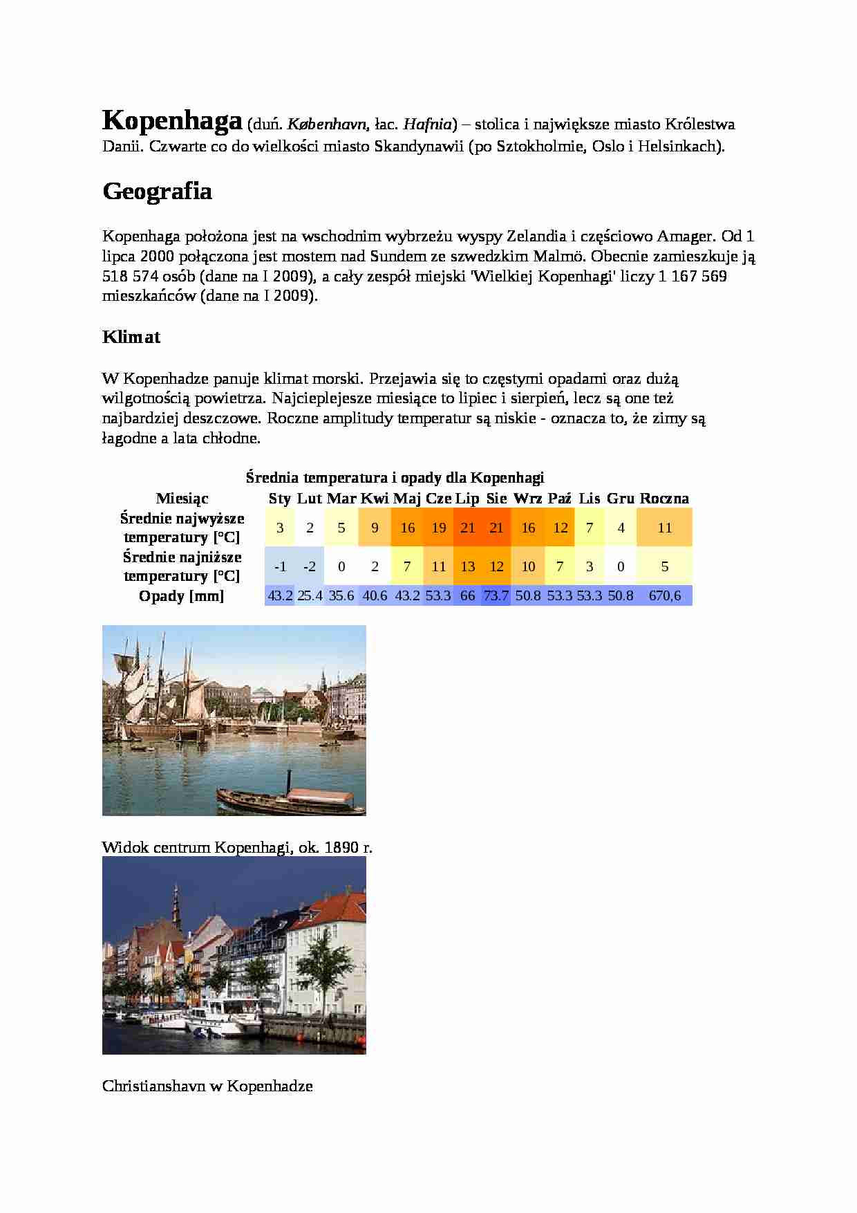 kopenhaga referat ćwiczenia - strona 1