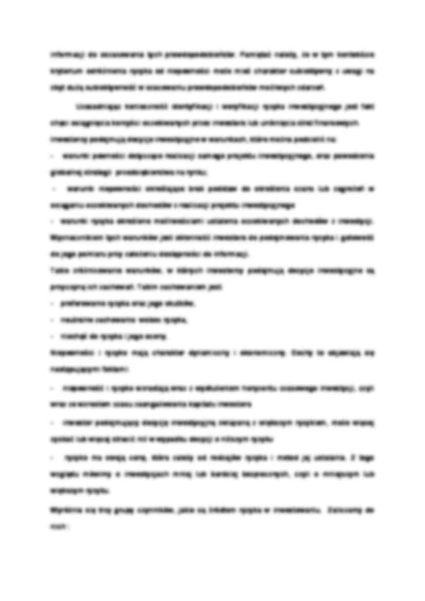 Ryzyko i jego rodzaje- opracowanie - strona 2