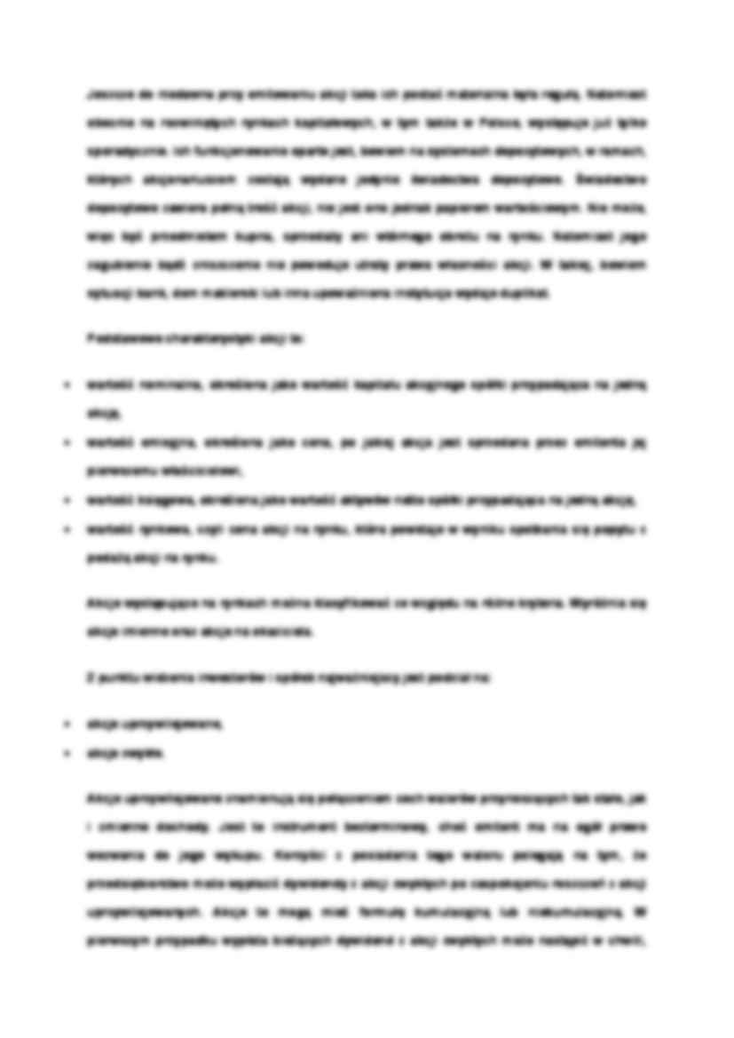Ryzyko inwestycji w akcje- opracowanie - strona 2