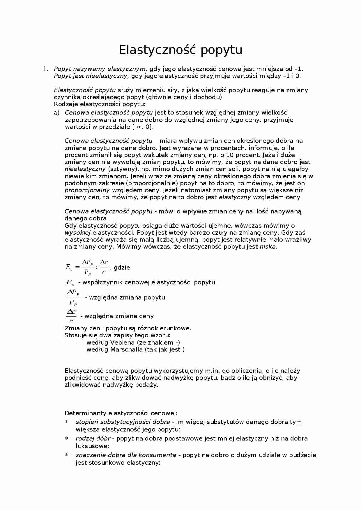 elastyczność popytu - strona 1