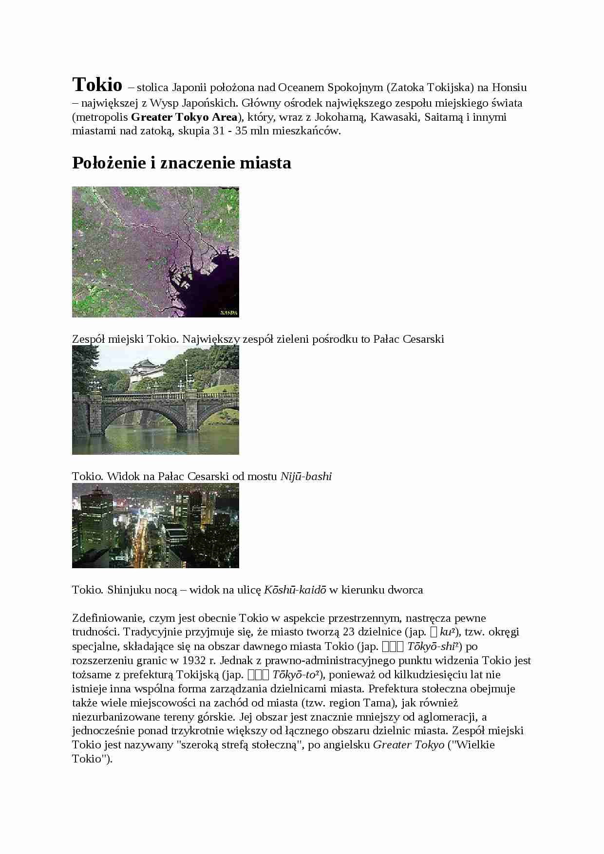 tokio referat ćwiczenia - strona 1