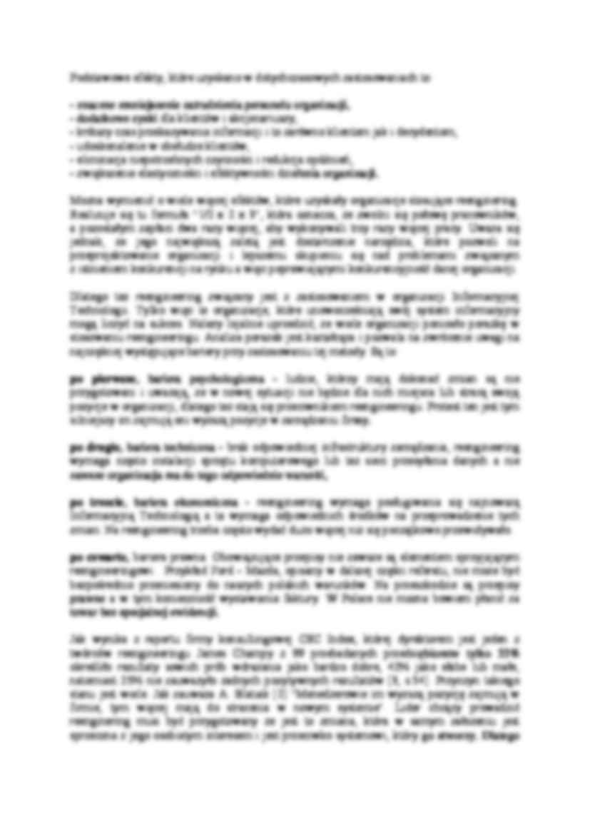 Procedura postępowania w reengineeringu w zarządzaniu zasobami ludzkimi- opracowaniei - strona 3