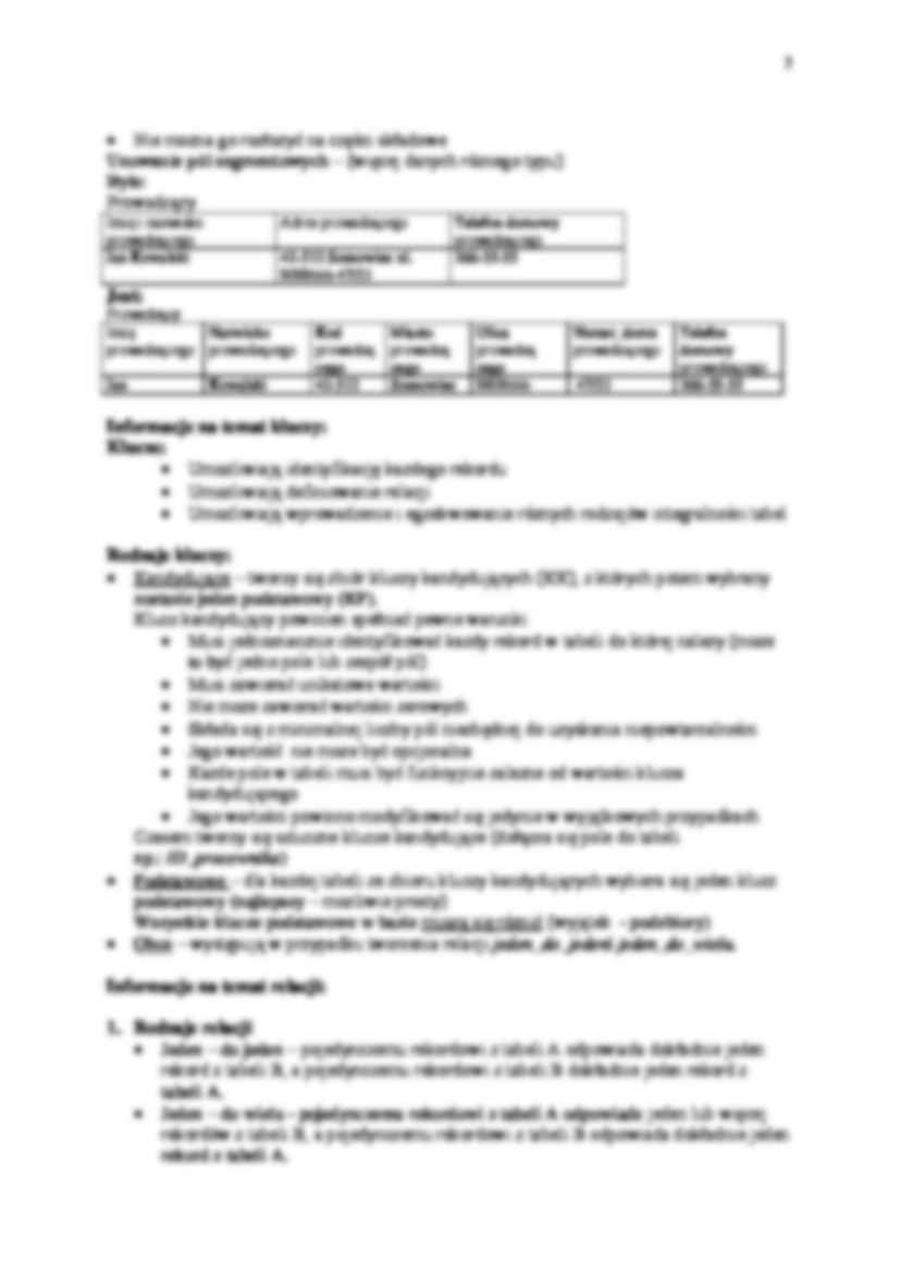 Relacyjne bazy danych- opracowanie - strona 3