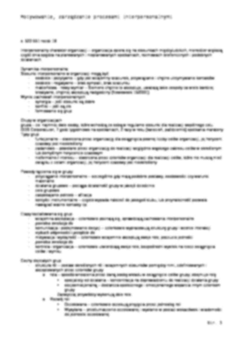 Motywowanie, zarządzanie procesami interpersonalnym- opracowaniei - strona 3