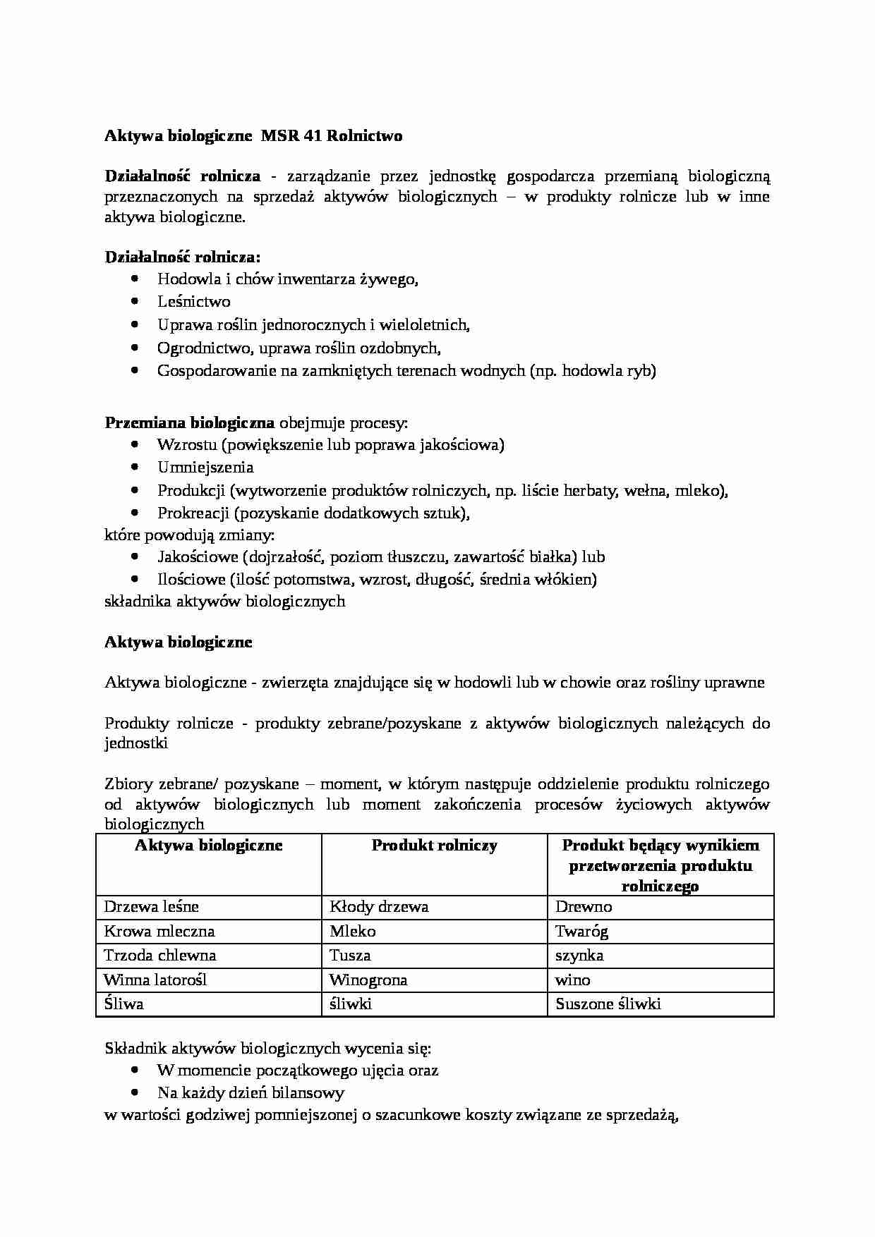 MSR 41 Rolnictwo- opracowanie - strona 1