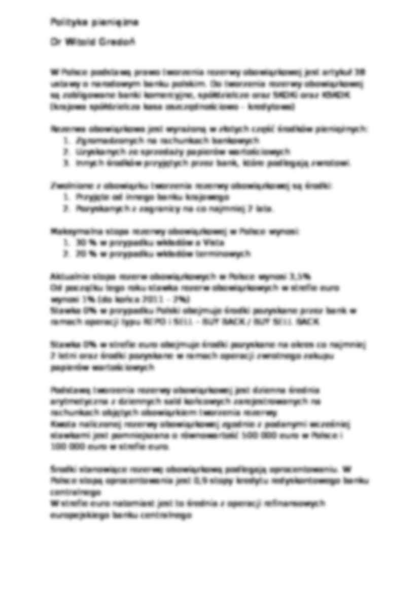 Rezerwa obowiązkowa- opracowanie - strona 3