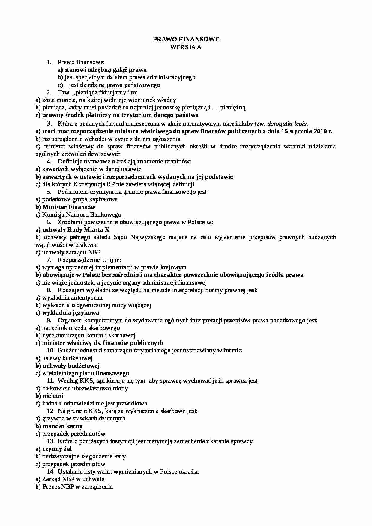 Testy- pytania i odpowiedzi - strona 1