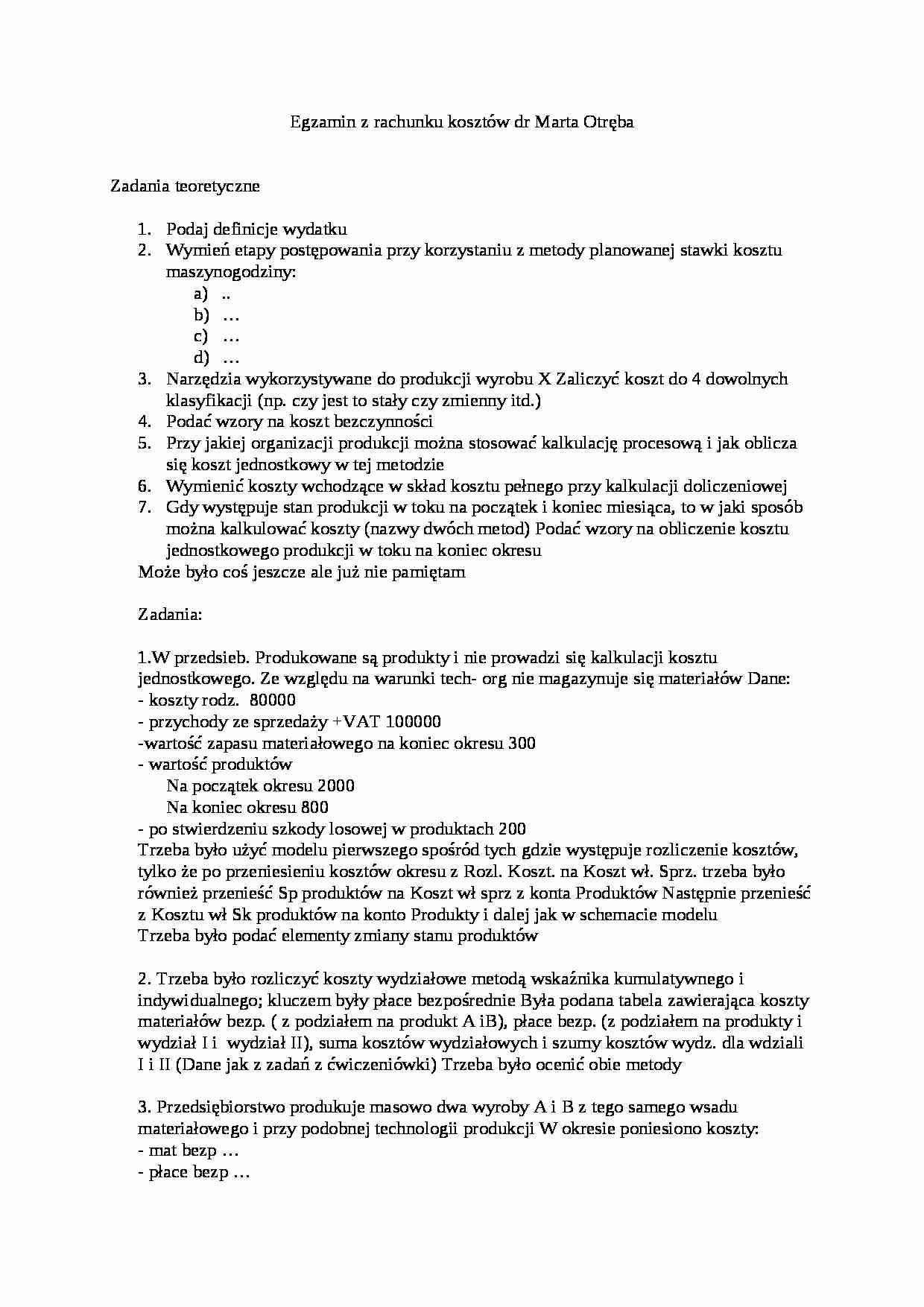 Pytania egzaminacyjne - Wydatek - strona 1