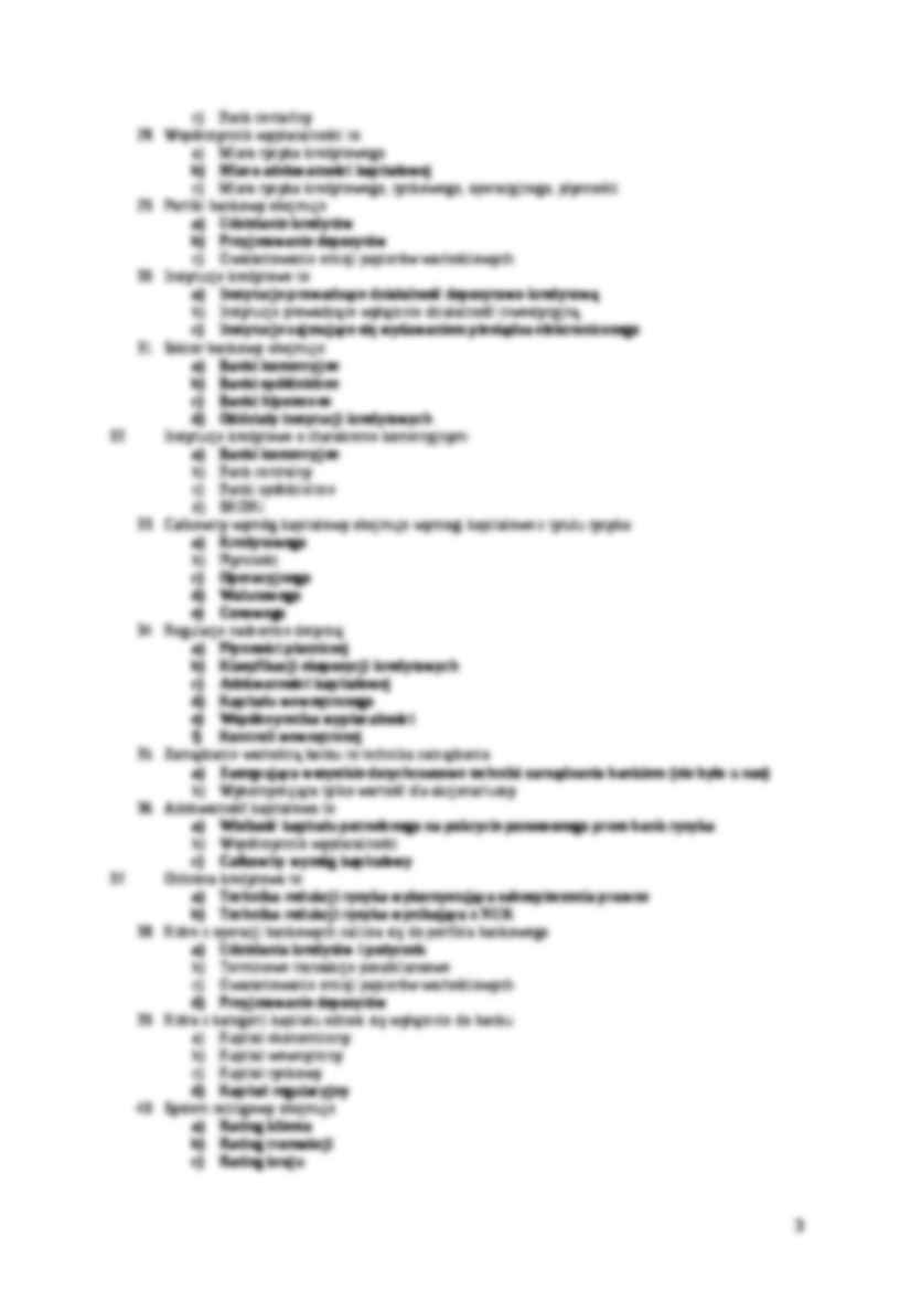 Pytania egzaminacyjne z odpowiedziami - Instytucje kredytowe - strona 3