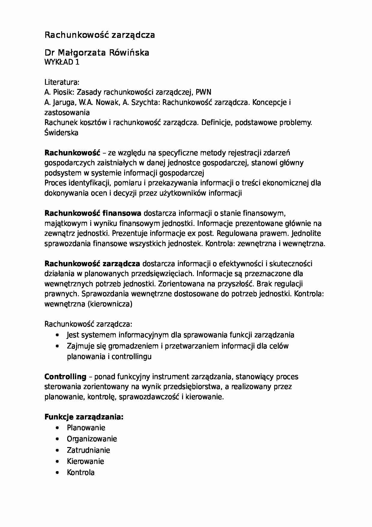 Podstawowe pojęcia- wykład - strona 1