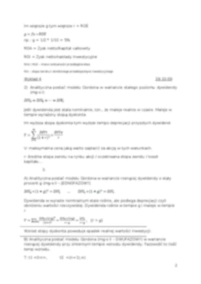 Model Gordona-Shapiro- wykład - strona 2