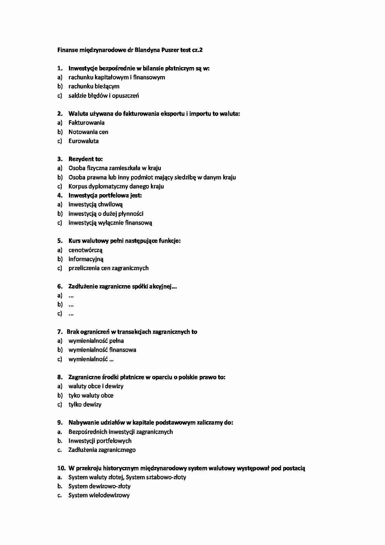 Pytania testowe cz. 2 - strona 1