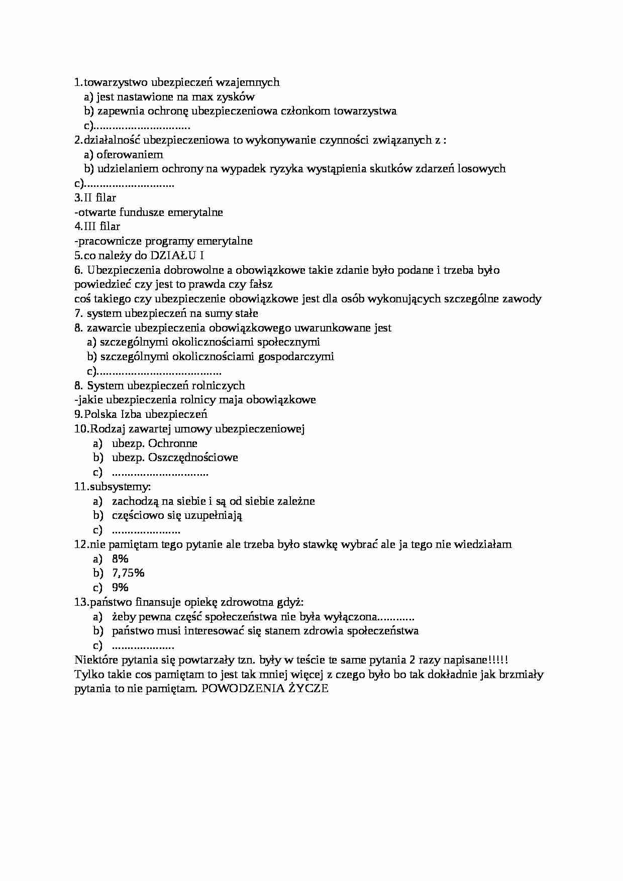 Pytania testowe cz.1 - strona 1