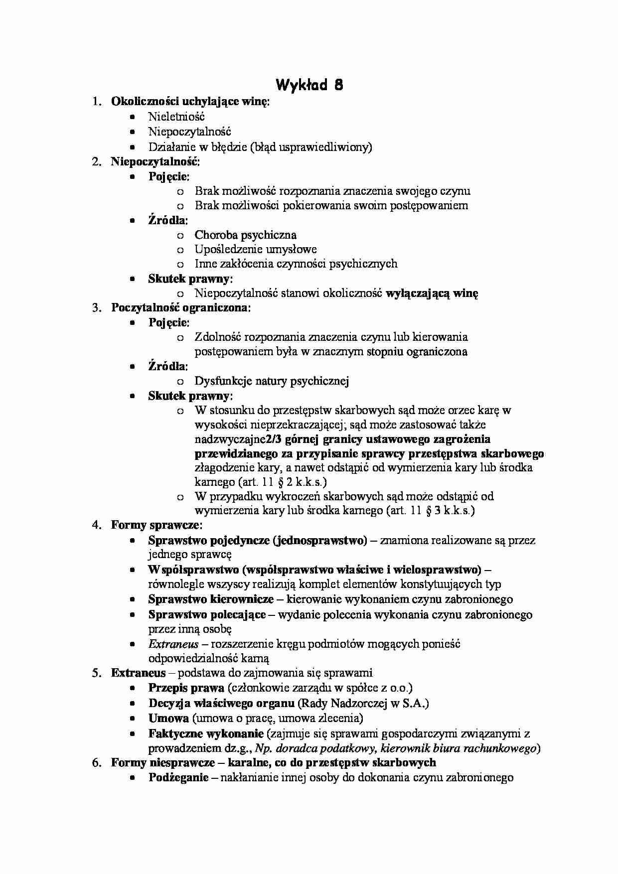 Prawo finansowe- wykład 8 - strona 1