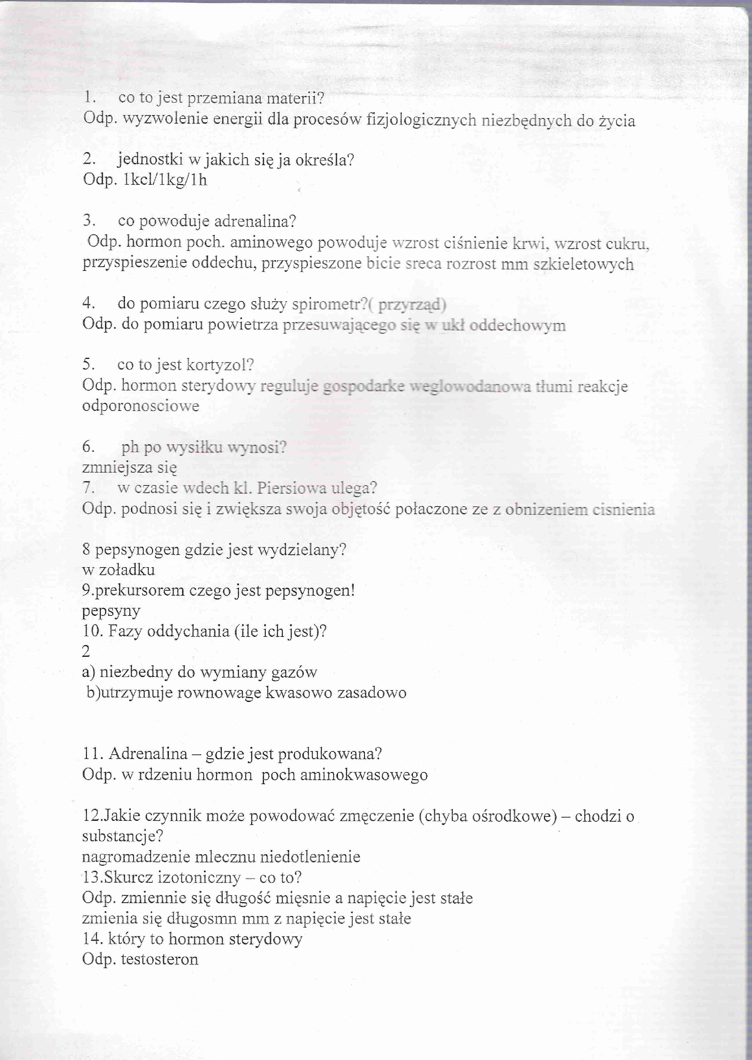 Anatomia - zestaw do egzaminu 1 - strona 1