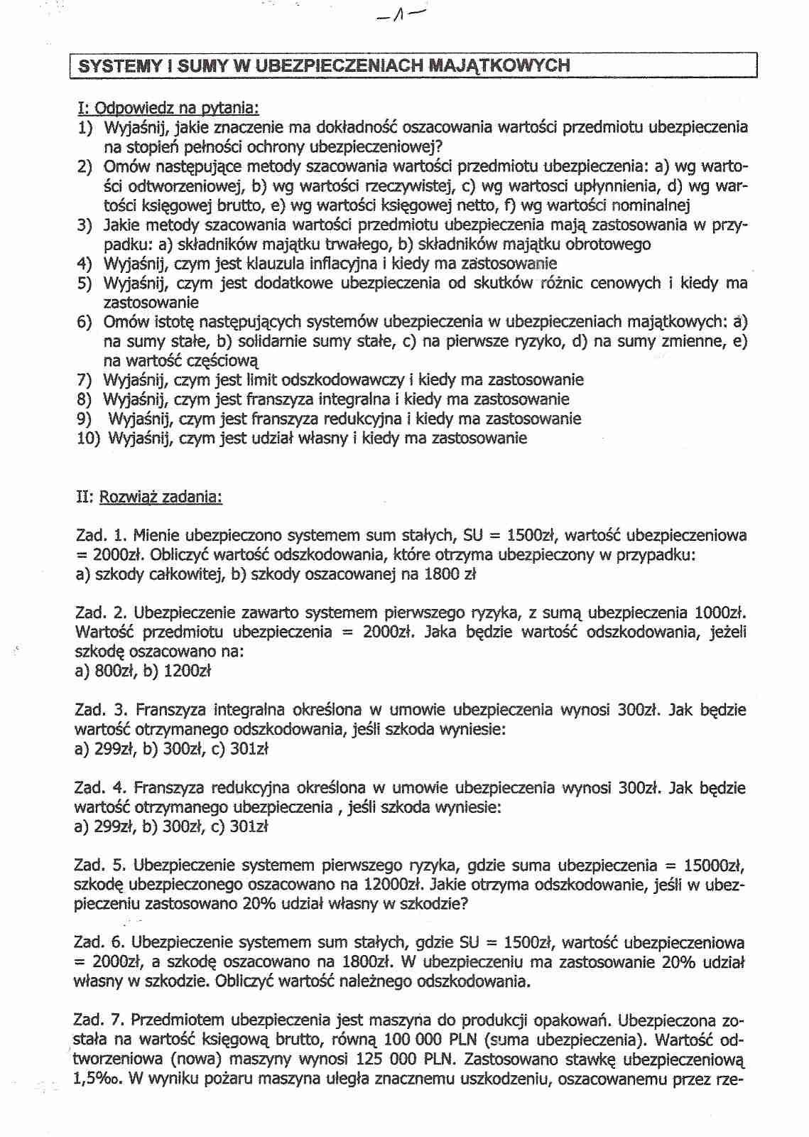Pytania i zadania- ćwiczenia 3 - strona 1