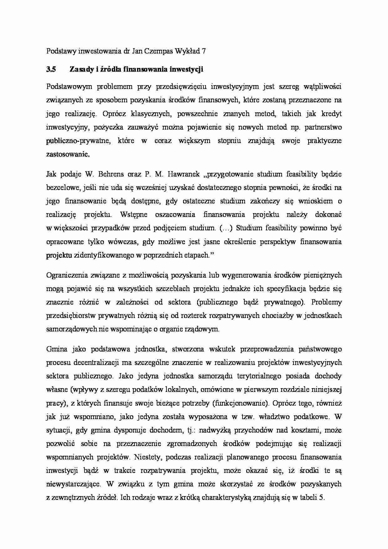 Podstawy inwestowania- wykład 7 - strona 1