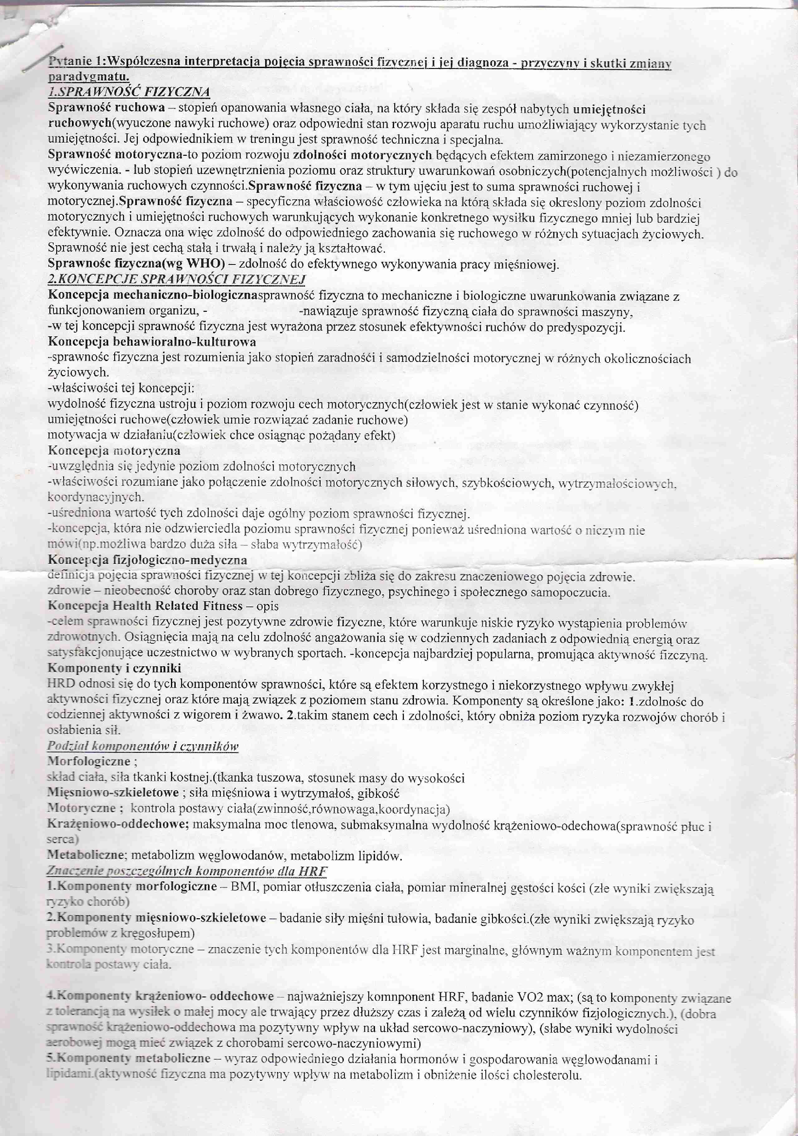 Anatomia - zestaw do egzaminu 4 - strona 1