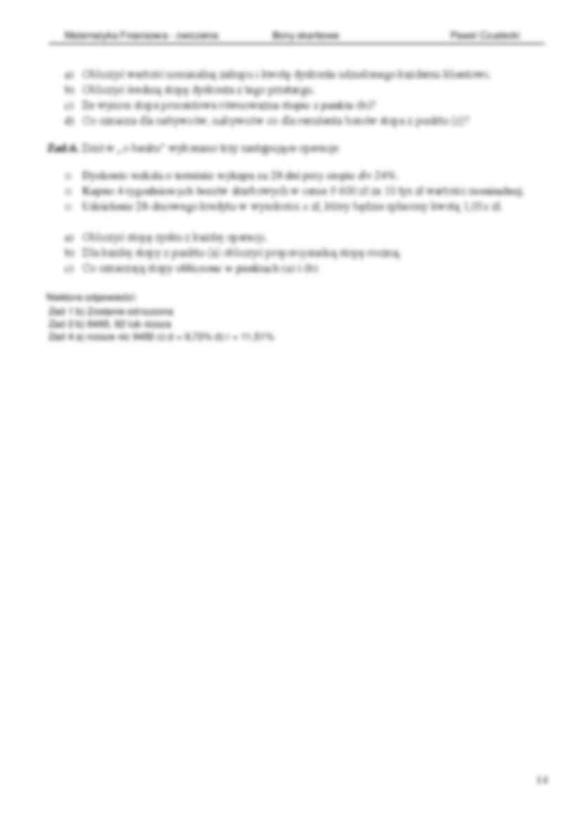 Matematyka finansowa - bony skarbowe ĆWICZENIA - strona 3