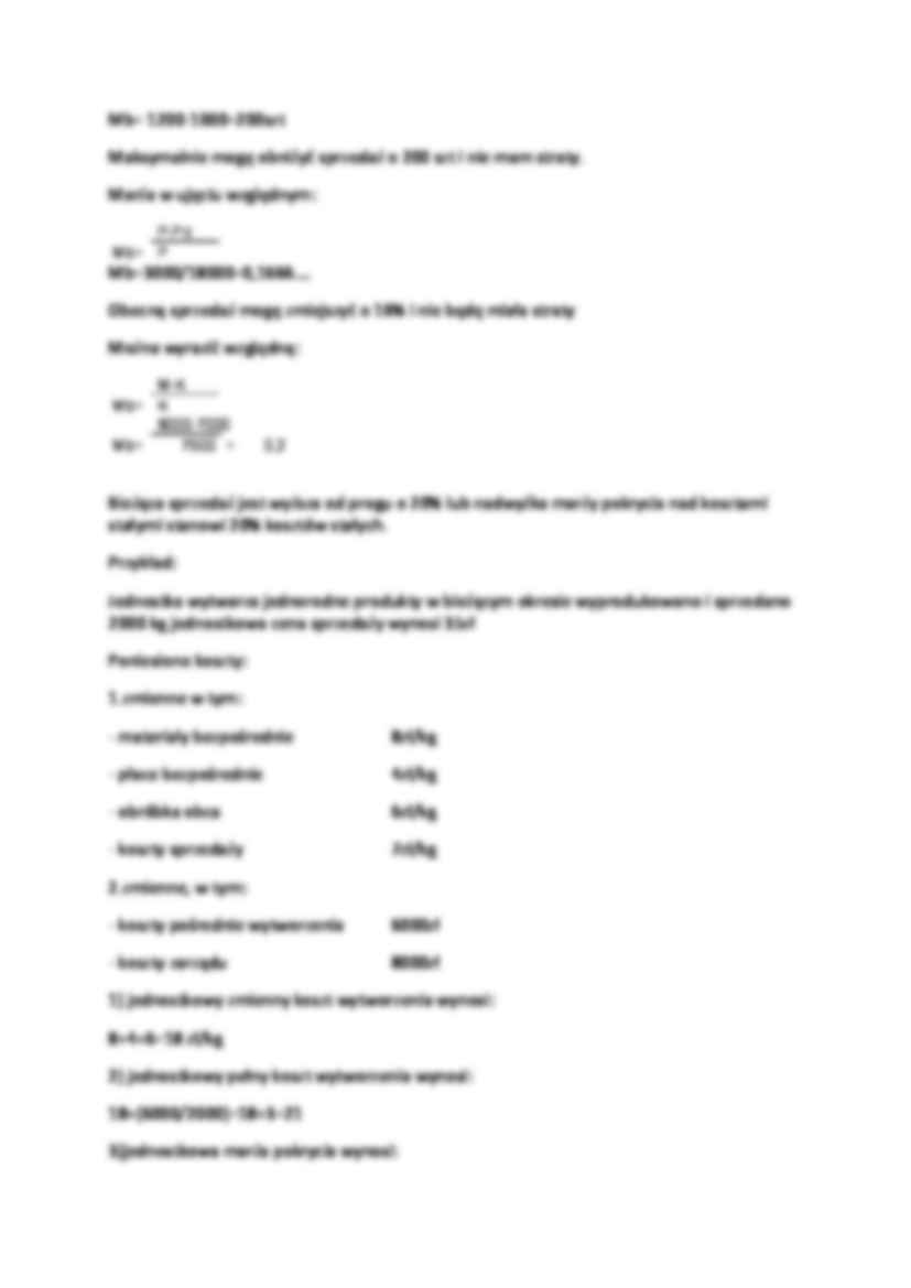 Rachunkowość zarządcza- wykład 5 - strona 2