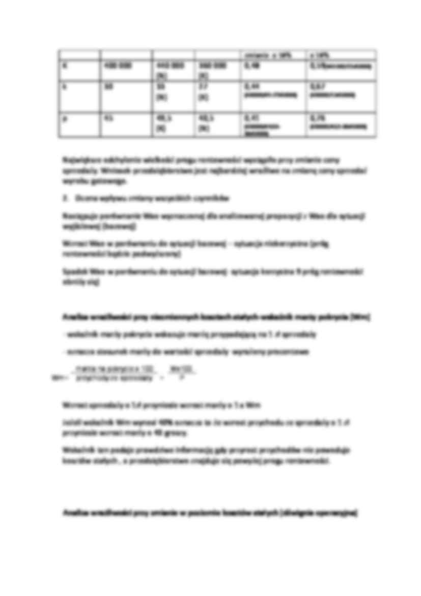 Analiza wrażliwości- wykład 6 - strona 2