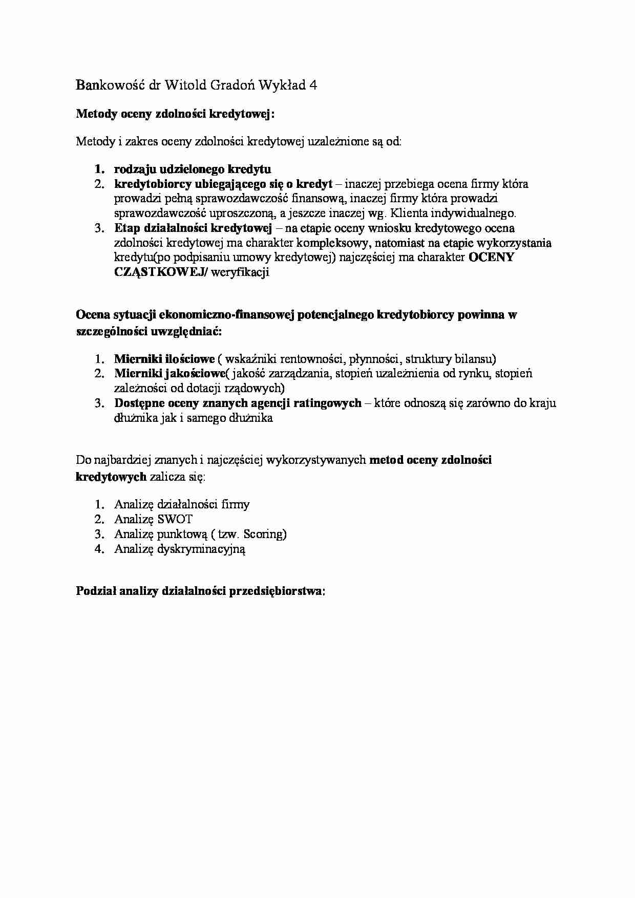 Finanse i bankowość- wykład 4 - strona 1