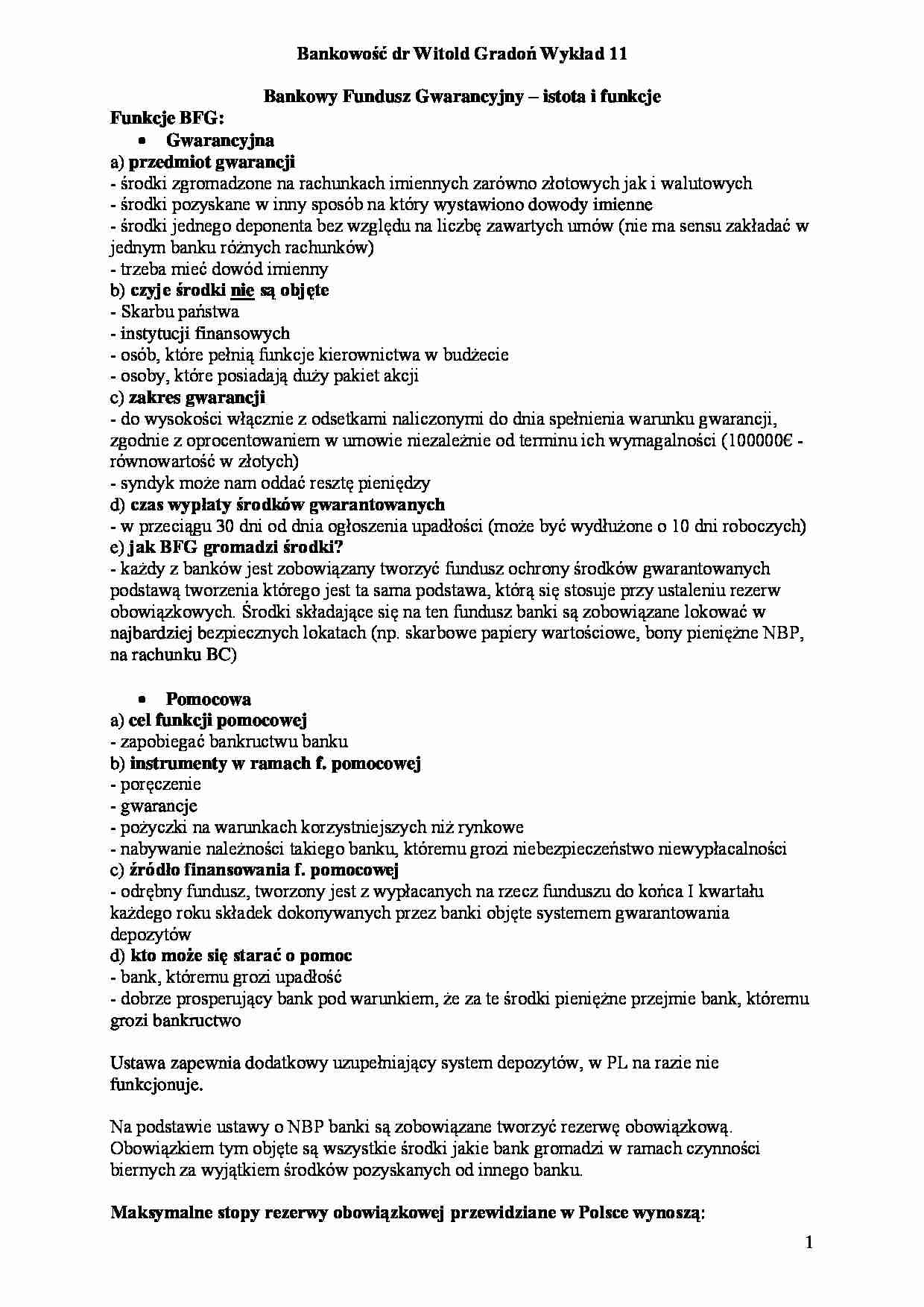 Finanse i bankowość- wykład 11 - strona 1