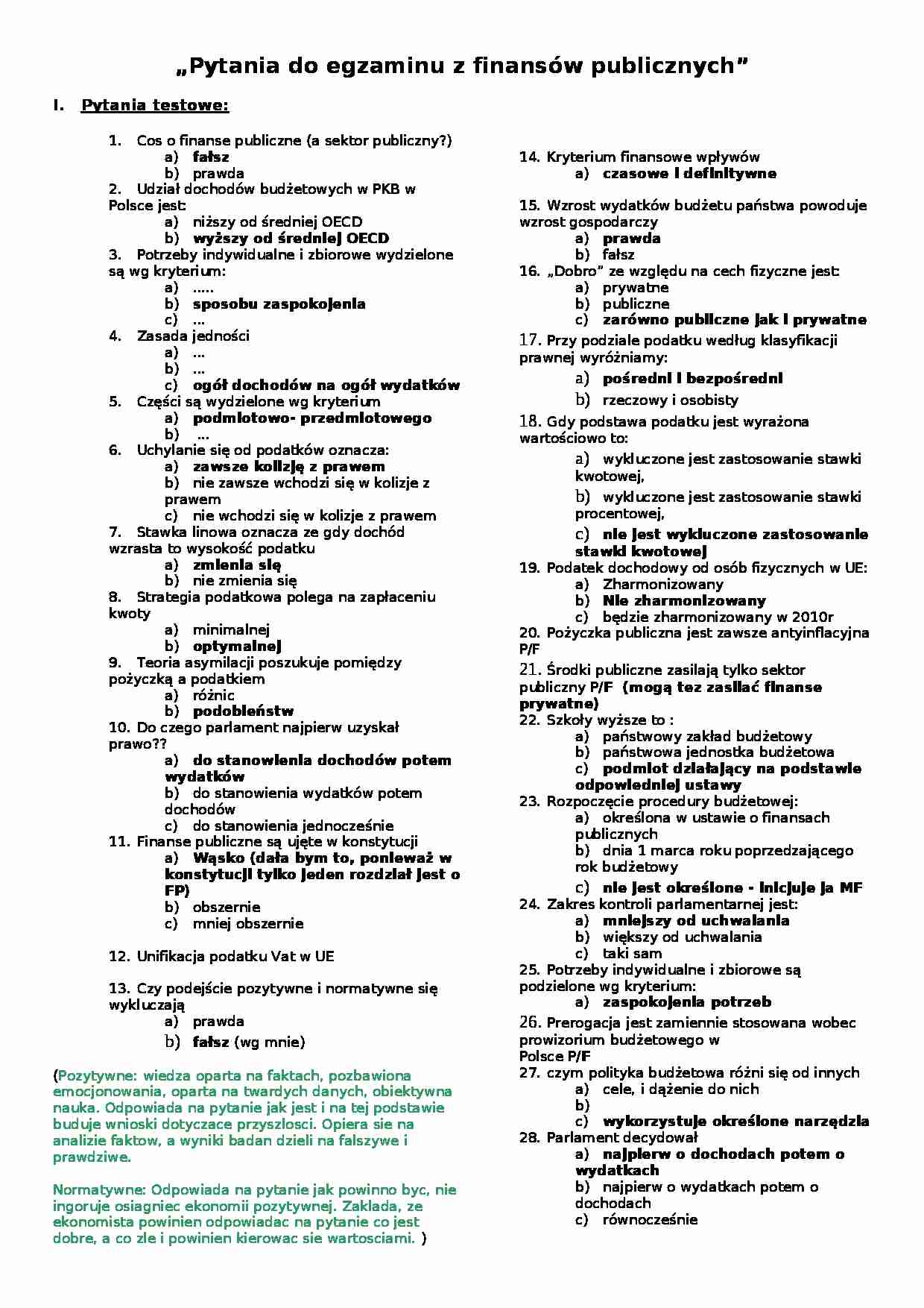 Pytania z egzaminu cz.3 - strona 1