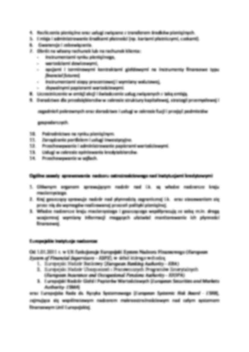 Sektor finansowy w Uni Europejskiej- wykład 3 - strona 2