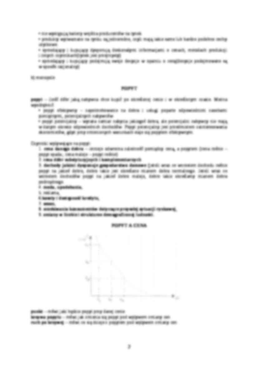 Wykład- Mikroekonomia, Charakterystyka rynku, popytu, podaży - strona 2