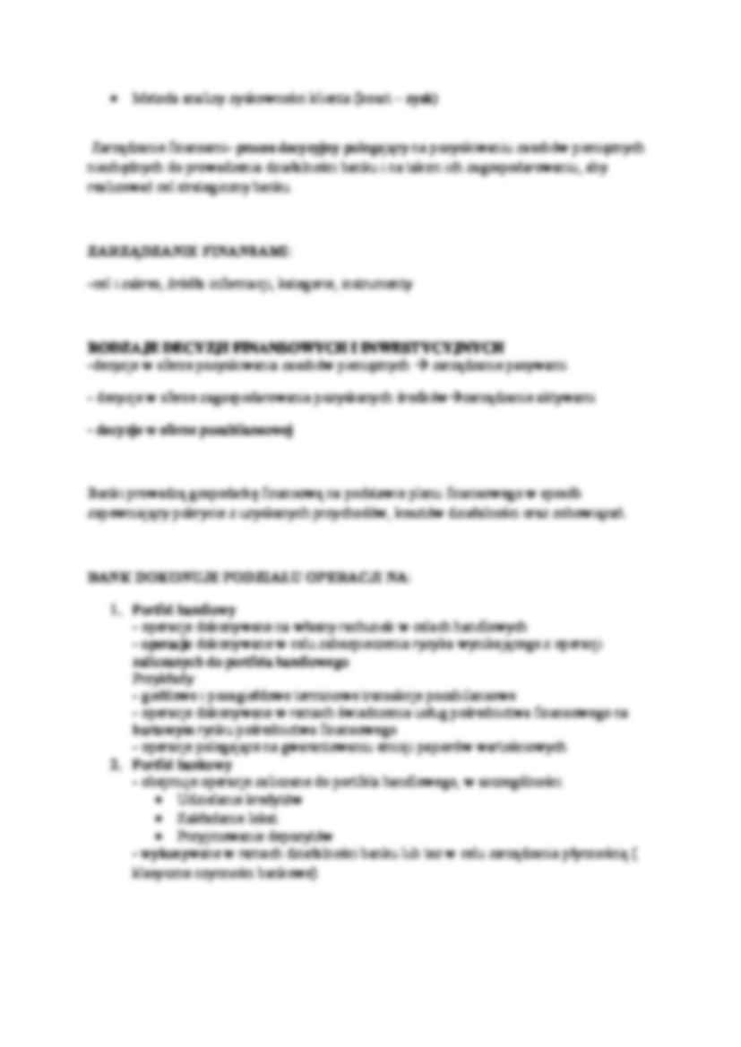 Zarządzanie aktywami i pasywami banku- wykład 2 - strona 2