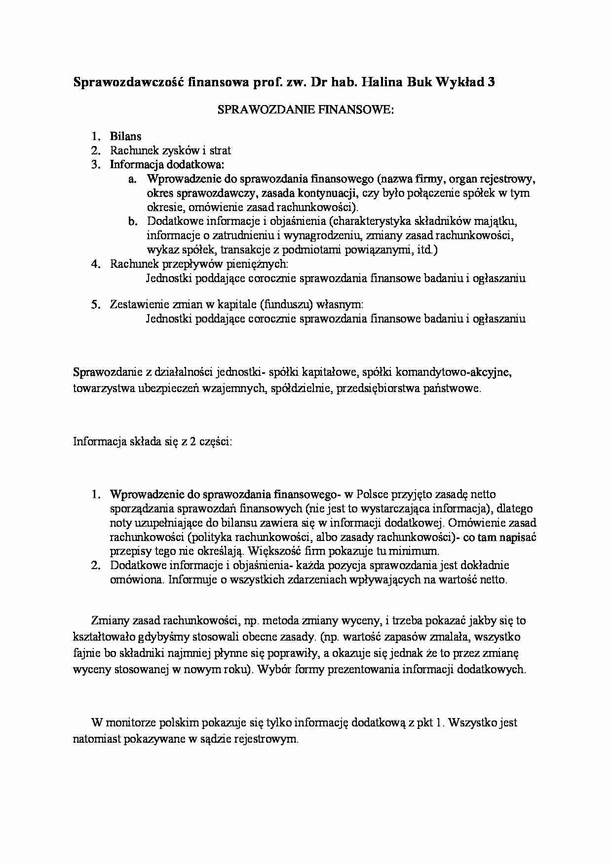 Sprawozdawczość finansowa- wykład 3 - strona 1