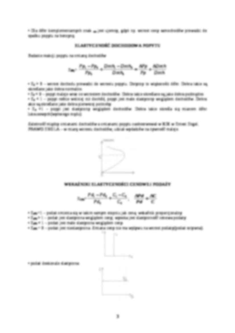 WYKŁAD- ELASTYCZNOŚĆ POPYTU I PODAŻY, WSKAŹNIKI ELASTYCZNOŚCI - strona 3