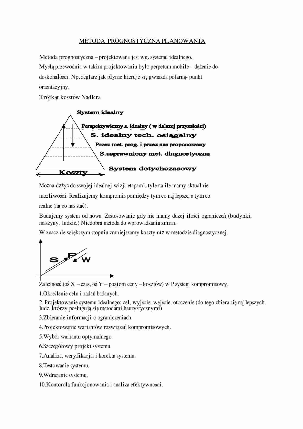 Metoda prognostyczna planowania- wykład 4 - strona 1