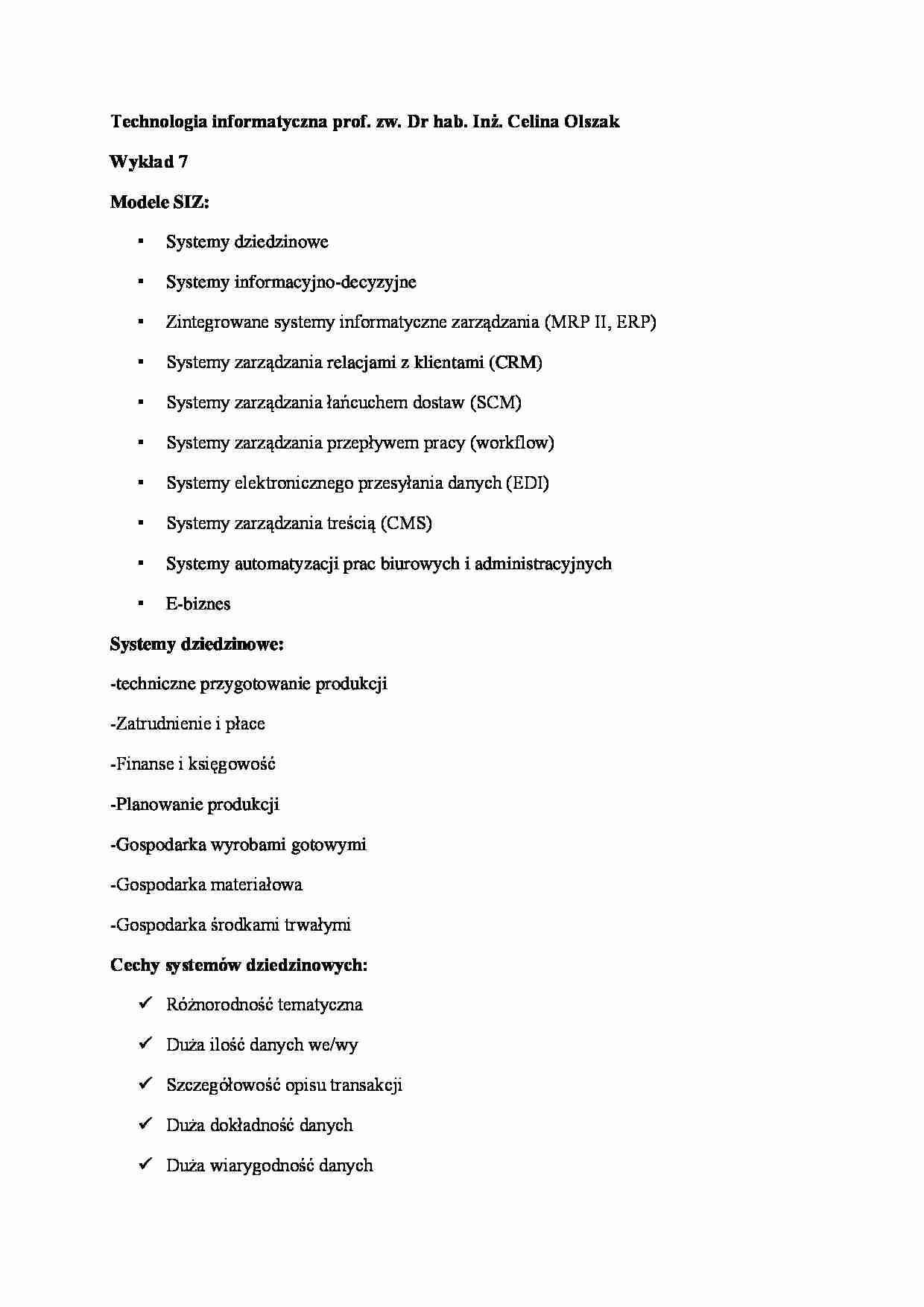 Technologia informatyczna- wykład 7 - strona 1