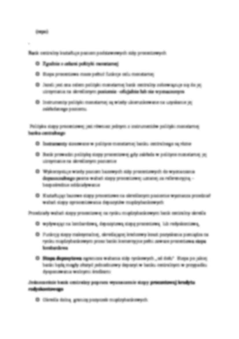 Stopa procentowa w polityce banku centralnego- wykład 4 - strona 3