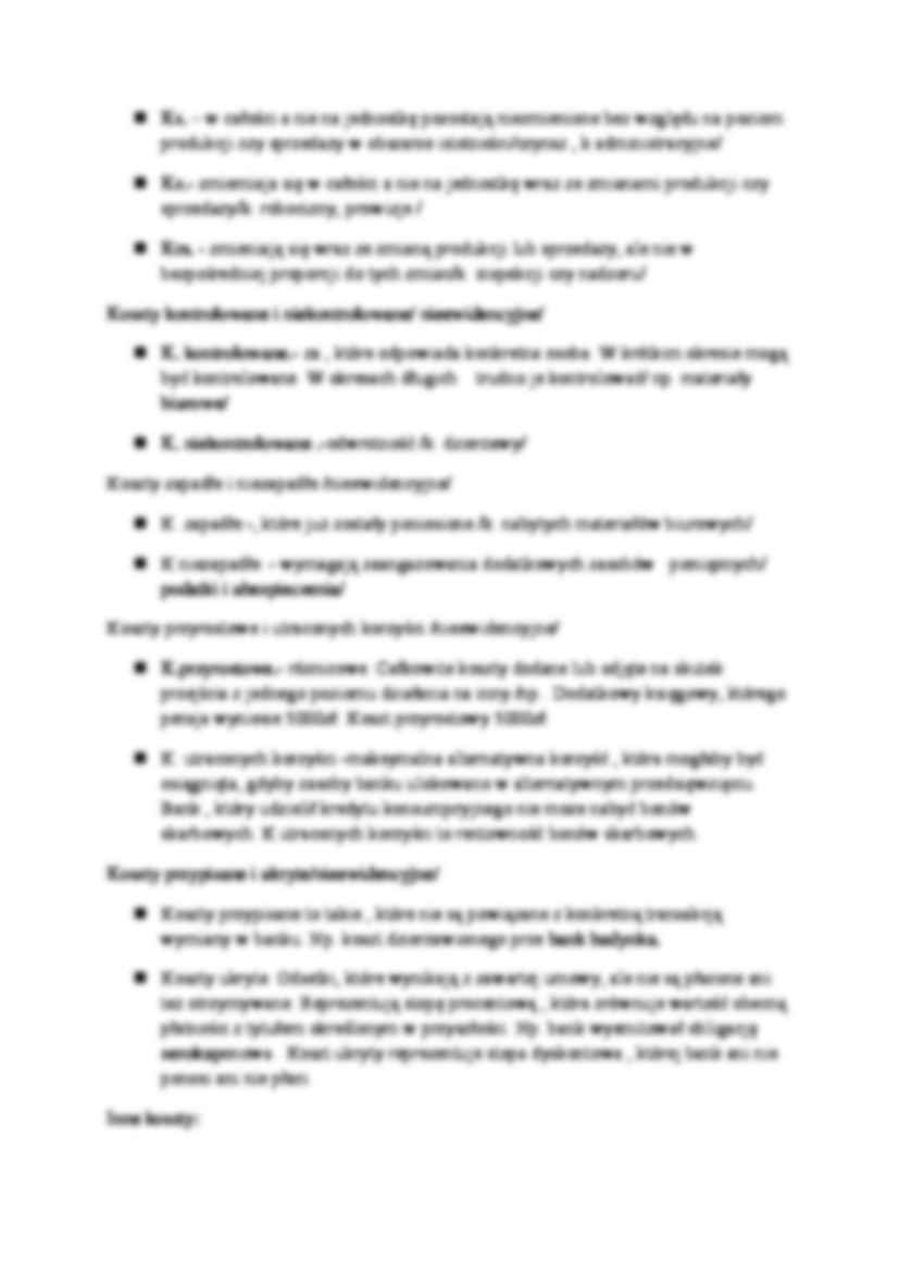 Metody kosztowe w kształtowaniu cen usług bankowych- wykład 8 - strona 2