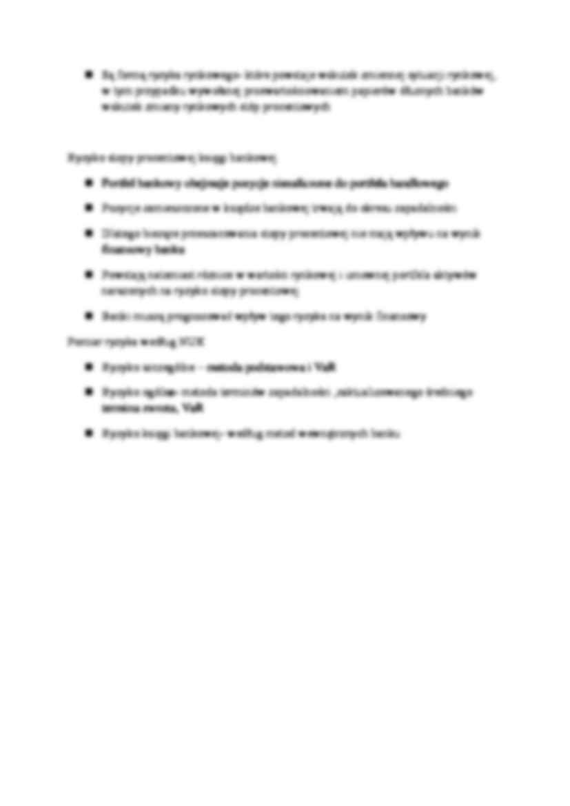 Ryzyko stopy procentowej w banku komercyjnym- wykład 9 - strona 3